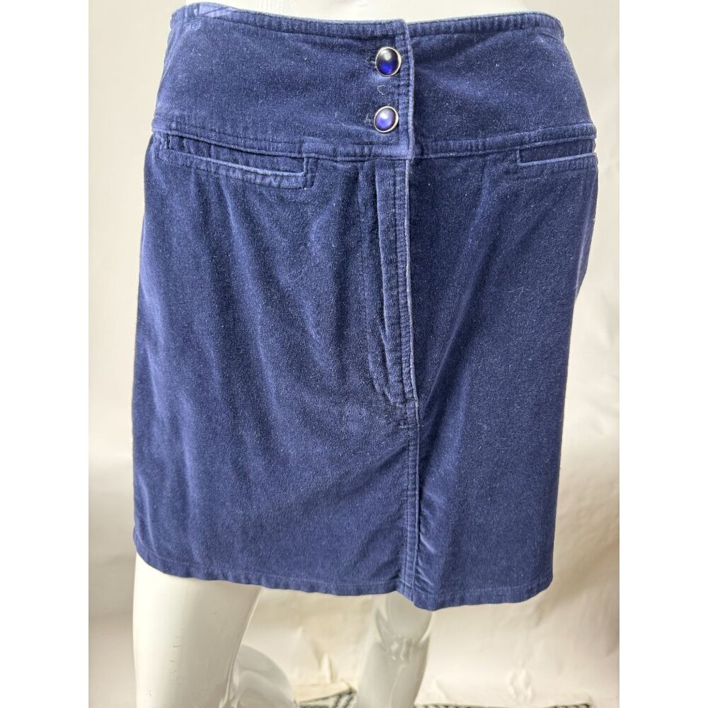 Express EXP Jeans Vintage Womens Cotton Velvet Skirt Navy Size 5/6